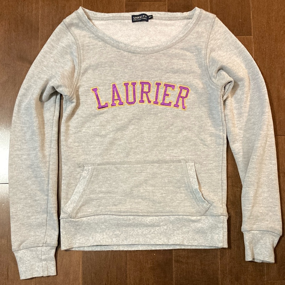 Laurier Crewneck Varsity Sweater - Size Small